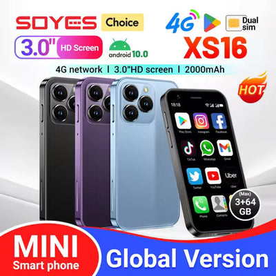 Mini Smartphone 2GB RAM 16GB ROM Android 9.0 Wifi Dual SIM Standby Play Store 3G WCDMA 3.0"Little Smart Cellphone New Version
