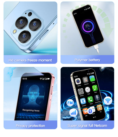 Mini Smartphone 2GB RAM 16GB ROM Android 9.0 Wifi Dual SIM Standby Play Store 3G WCDMA 3.0"Little Smart Cellphone New Version