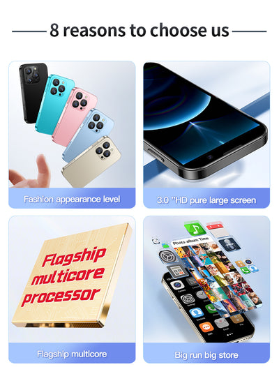Mini Smartphone 2GB RAM 16GB ROM Android 9.0 Wifi Dual SIM Standby Play Store 3G WCDMA 3.0"Little Smart Cellphone New Version